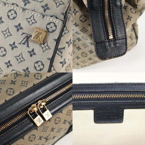 LOUIS VUITTON Monogram Mini Josephine GM Hand Bag Blue M92211 - Picture 11 of 13